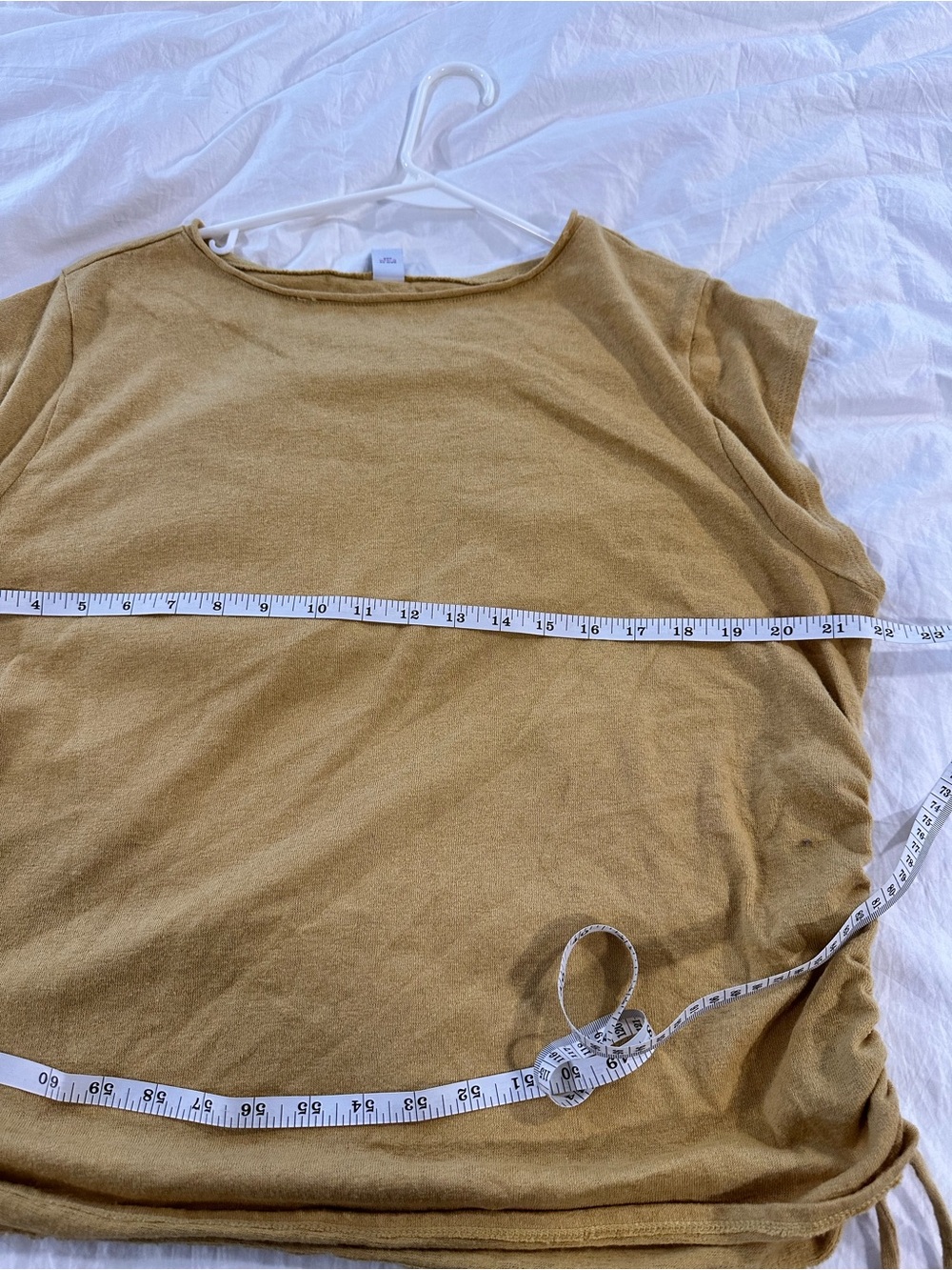 Old Navy Mustard Side-Tie Lightweight Top - Picture 3 of 6
